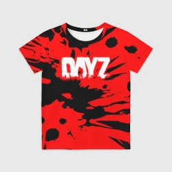 Детская футболка 3D Dayz текстура краски монстр