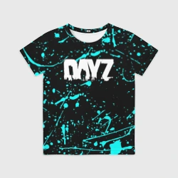 Детская футболка 3D Dayz голубые краски