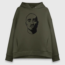 Женское худи Oversize хлопок Tupac Amaru Shakur