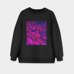 Женский свитшот oversize без начеса хлопок Веросика Helluva Boss