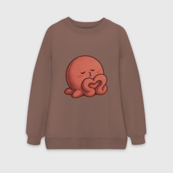 Женский свитшот oversize без начеса хлопок Такопи