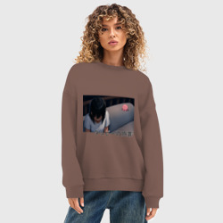 Женский свитшот oversize без начеса хлопок Такопи и Сидзука - фото 2