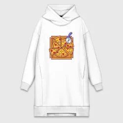 Платье-худи хлопок Чудесная пицца