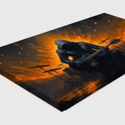 Холст прямоугольный Гитарист играющий в пламени - фото 2
