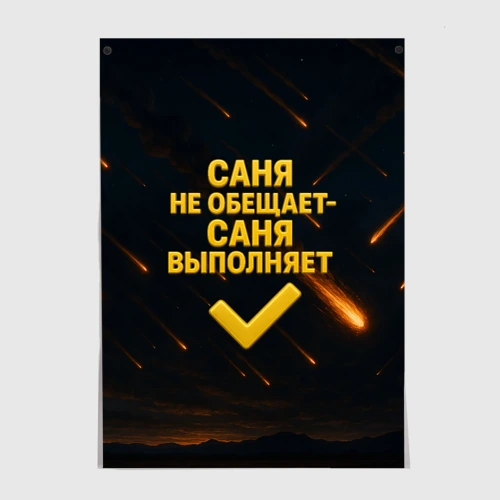 Постер Саня не обещает - Саня выполняет