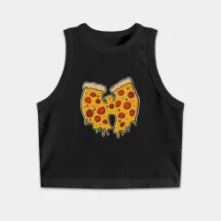Женская укороченная майка-топ хлопок Wu-Tang pizza