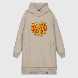 Платье-худи хлопок Wu-Tang pizza