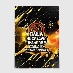 Постер Саша не следует правилам - Саша их устанавливает