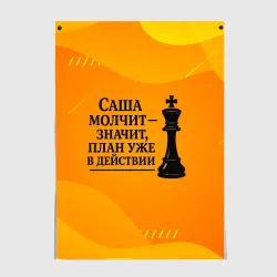 Постер Саша молчит план в действии