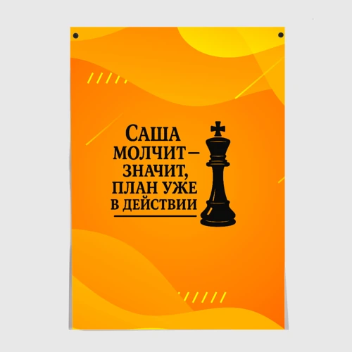 Постер Саша молчит план в действии