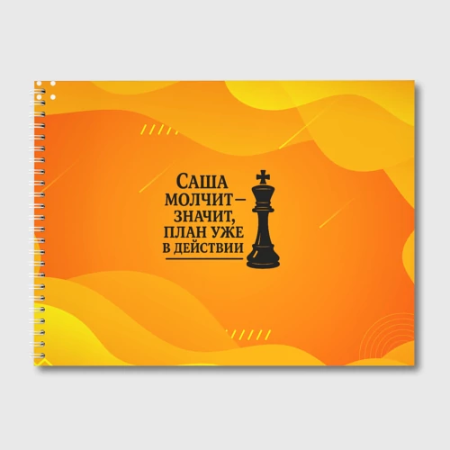 Альбом для рисования Саша молчит план в действии