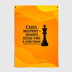 Постер Саша молчит план в действии