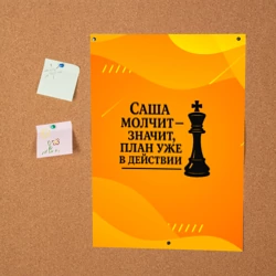 Постер Саша молчит план в действии - фото 2