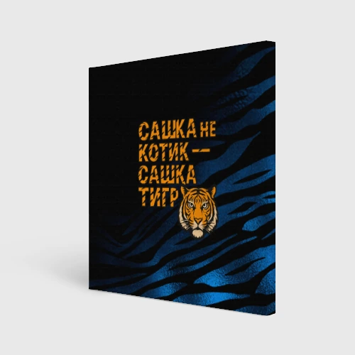 Холст квадратный Сашка не котик Сашка тигр