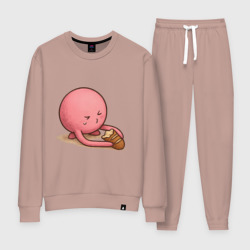 Женский костюм хлопок Такопи ест хлеб