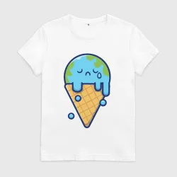 Женская футболка хлопок Earth cream