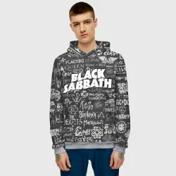 Мужская толстовка 3D Black Sabbath pattern - фото 2