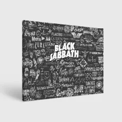 Холст прямоугольный Black Sabbath pattern