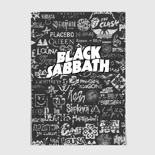 Постер Black Sabbath pattern