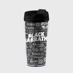 Термокружка-непроливайка Black Sabbath pattern