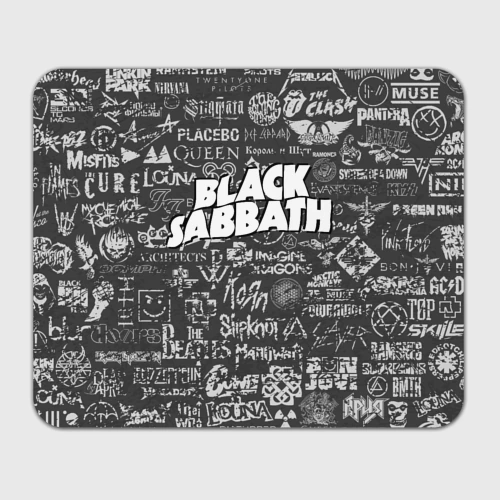 Прямоугольный коврик для мышки Black Sabbath pattern