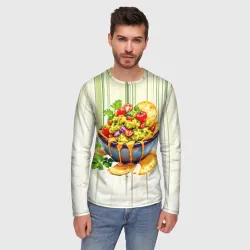 Мужской лонгслив 3D Мексиканская закуска с начос - фото 2