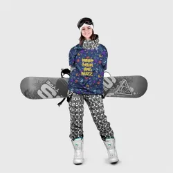 Накидка на куртку 3D Keep calm and buzz - пчелы и цветы - фото 2