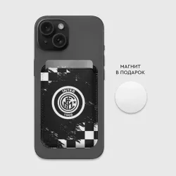 Картхолдер Magsafe магнитный Inter клетка краски - фото 2