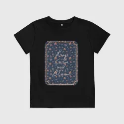 Детская футболка хлопок Keep calm and bloom - цветы и шмели