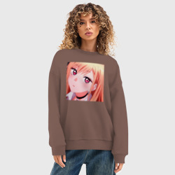 Женский свитшот oversize без начеса хлопок Marin Kitagawa - фото 2