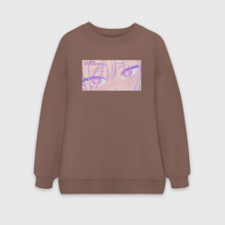 Женский свитшот oversize без начеса хлопок Marin love energy