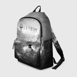 Рюкзак 3D Скайрим - черно белый пейзаж