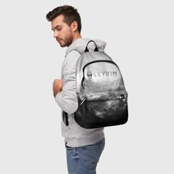 Рюкзак 3D Скайрим - черно белый пейзаж - фото 2