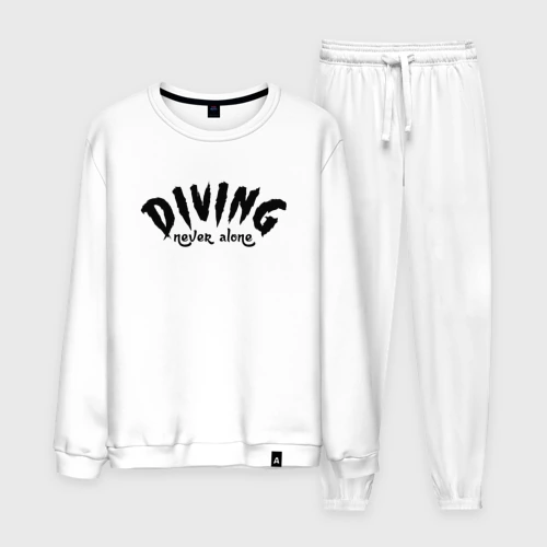 Мужской костюм хлопок Diving never alone - slogan