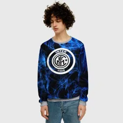 Мужской свитшот 3D Inter smoke neon - фото 2
