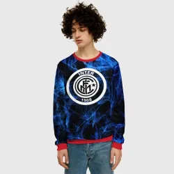 Мужской свитшот 3D Inter smoke neon - фото 2