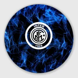 Круглый коврик для мышки Inter smoke neon