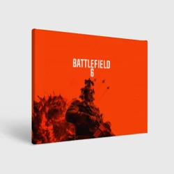 Холст прямоугольный Солдат и самолеты Battlefield 6