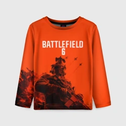 Детский лонгслив 3D Солдат и самолеты Battlefield 6