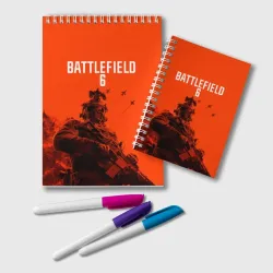 Блокнот Солдат и самолеты Battlefield 6