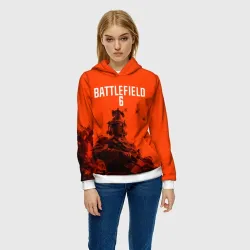 Женская толстовка 3D Солдат и самолеты Battlefield 6 - фото 2