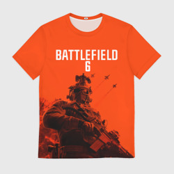 Мужская футболка 3D Солдат и самолеты Battlefield 6