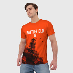 Мужская футболка 3D Солдат и самолеты Battlefield 6 - фото 2