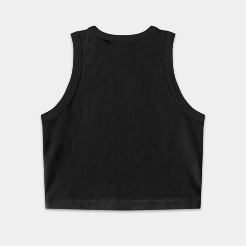 Женская укороченная майка-топ хлопок Огурец дикий - фото 2