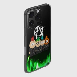 Чехол для iPhone 16 Pro силиконовый с защитой камеры Южный парк панки анархисты - фото 2