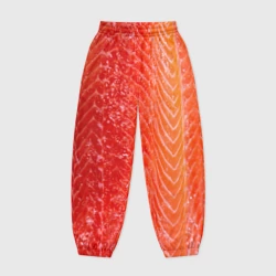 Женские джоггеры оверсайз 3D Лосось филе текстура