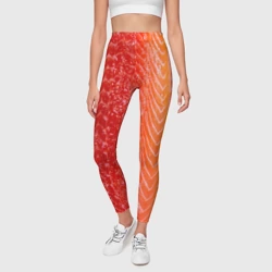 Леггинсы 3D Лосось филе текстура - фото 2