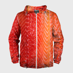 Мужская ветровка 3D Лосось филе текстура
