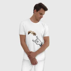 Мужская пижама хлопок Сотворение фаната музыки рок  - фото 2