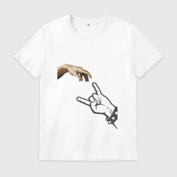 Мужская футболка хлопок Сотворение фаната музыки рок